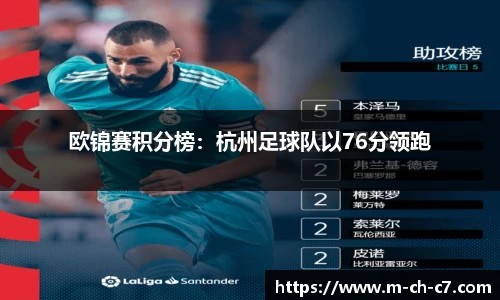 欧锦赛积分榜:杭州足球队以76分领跑